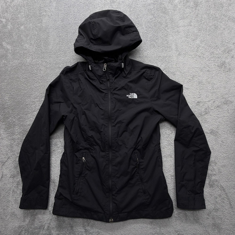 The‎ North Face Jacket Womens S Black Windbreaker Hooded Full Zip Pockets